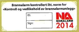 KONTROLL, VEDLIKEHOLD OG ETTERSYN AV BRANNALARMANLEGG Noralarm har utarbeidet en felles norm for bransjen når det gjelder kontroll, vedlikehold og ettersyn av brannalarmanlegg.