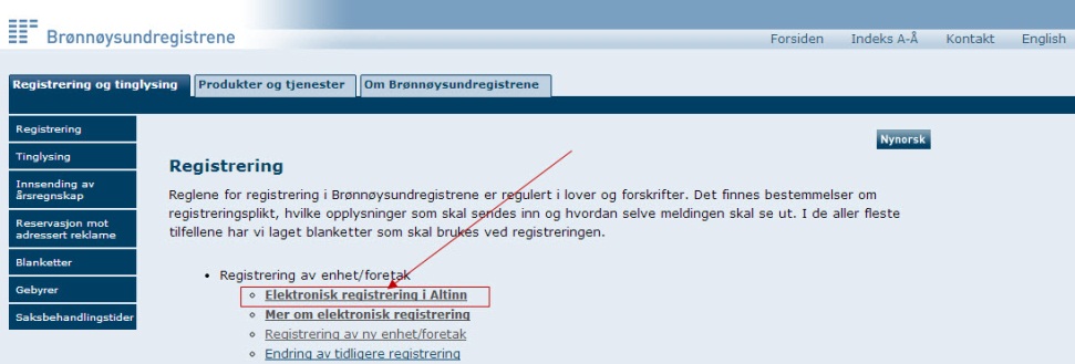 Komme i gang Samordnet registermelding i elektronisk versjon er tilgjengelig gjennom skjemaportalen Altinn. Du finner lenke til skjemaet på våre nettsider www.brreg.