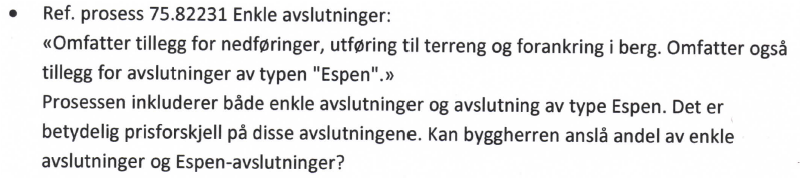 Strekning A og B, er en sammenhengende strekning Strekning C og D, er en sammenhengende strekning Strekning E og F, er en sammenhengende strekning Andre presiseringer: Kap.