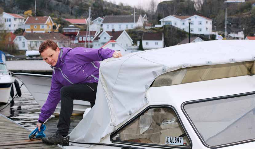 Reportasje kragerø BÅT TIL JOBB: Karianne Ruud kjører egen båt hver dag fra Skåtøy og inn til jobben som prosjektleder på Samhandlingsposten i Kragerø.