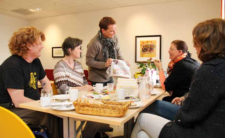 Reportasje kragerø FELLES LUNSJ: Brukere av Samhandlingsposten, ansatte i psykisk helsetjeneste i kommunen og ved posten spiser ofte lunsj sammen.