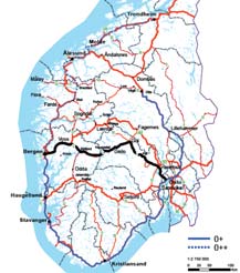 , forlengelse med rv 5 Utbygd /52/ 5.