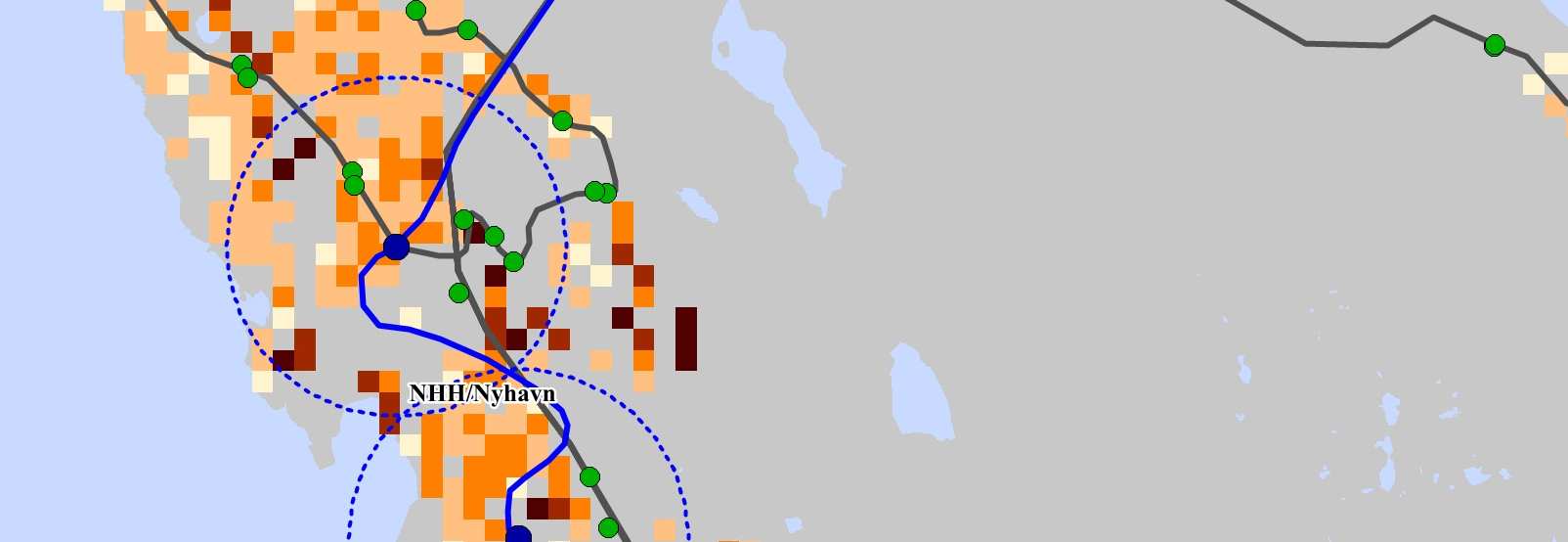 Driftskonsept for kollektivtrafikken mellom Bergen sentrum og Åsane 52 Sandviken 52 Betjening av