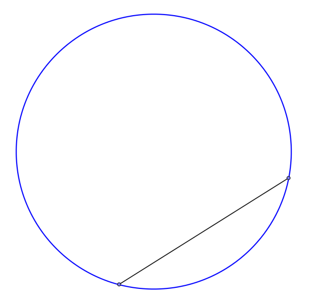 Oppgave 9 DYNAMISK GEOMETRIPROGRAM a) To sirkler med sentrum i A og i B og med samme radius 5 cm ligger på en linje. Punktene A og B ligger 7 cm fra hverandre.