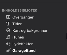 Felles for lydfiler i imovie Lydfiler som ikke legges nederst - ref talelyden vi la ned først, blir tilknyttet et bilde- eller videoklipp med en liten strek.