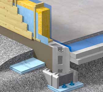Gulv og ringmur Gulvet, her vist med støpt betongplate i flukt med overkant ringmur, er en god og praktisk utførelse. En lett gulvkonstruksjon av plater kan være et alternativ.
