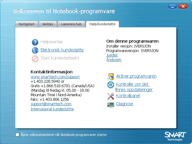 Kom i gang Orientering av SMART Board interaktive whiteboard Orientering forsikrer at din berøring registreres nøyaktig når du bruker SMART Board tavlen.