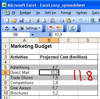 Bruk av Ink Aware Microsoft Excel Når du bruker Microsoft Excel sammen med SMART Board vil du få tilgang til fire nye knapper.