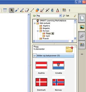 SMART Notebook programvare Elektroniske ressurser Velg elektroniske ressurser for å få tilgang til ferdige undervisningsopplegg, klasseromsressurser og et enda mer omfattende galleri-innhold.