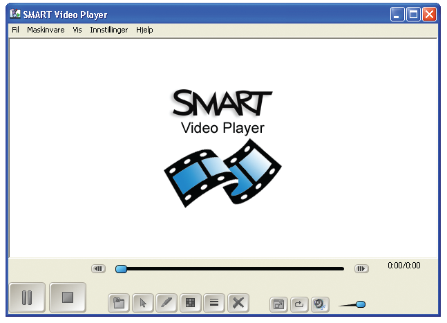 SMART Board verktøy SMART Video Player (Spiller) Bruk SMART video player til å skrive på et videobilde, og lagre det i Notebook.