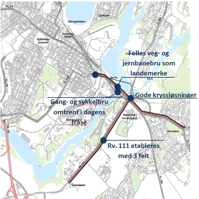 Selv om det gjennomføres avbøtende tiltak vil konsekvensene for Tarris fortsatt være svært negative, men en ny jernbanetrasé vil uansett gi store virkninger for dette området og kulturminner på