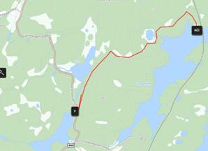 Kringsjaa: : Kvernhusdalen. Sving av rv 405, 500 meter nord for Grovane stasjon.