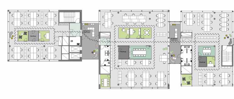 S 14 I J Eksteriør byggetrinn 1 2. etg. A B C D E G F H Variert utsyn til omkringliggende landskap og bymiljø.