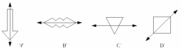 Oppgave 114 (Geometri, -95) J1 Her er en sekskant. Sekskanten er delt i seks A. trekanter B. kvadrater C.