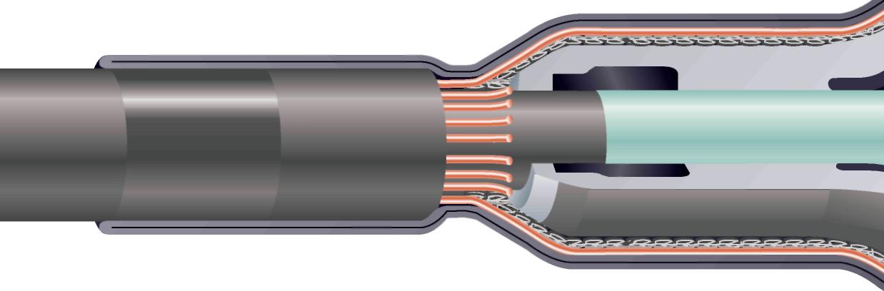 KKSM Kaldkrymp en-leder skjøt for PEX-isolerte kabler opp til 24kV Egenskaper Pre-ekspandert, silikongummi skjøtekropp i en del som dekker et stort tverrsnittsspekter.