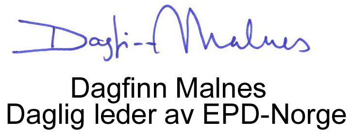 no Deklarasjon nummer: NEPD-211-199-N, oppdatert EPDen er revidert mht sementkomposisjon med mindre klinker og mer kalkmel.