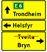 oransje strek. Nærmere retningslinjer er gitt i Del 4 og Del 5.