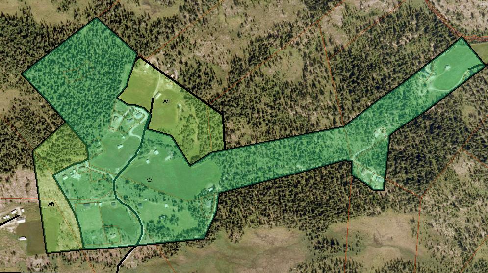 117. Volelie Fritidsbebyggelse LNF og LNF spredt fritidsbebyggelse 173 daa til LNF spredt fritidsbebyggelse Seterområde i glissen fjellskog ca. 870 moh.