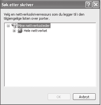 INSTALLASJON AV PROGRAMVAREN 5 Klikk på "Legg til nettverksport...". Hvis du bruker Windows 98/Me/000/XP, kan du også klikke på "Legg til nettverksport.