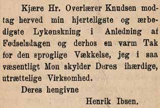 Innsikt Knudsen og Ibsen ERLEND LØNNUM Knud Knudsen hadde stor påvirkning på samtiden og var på mange måter forut for sin tid.