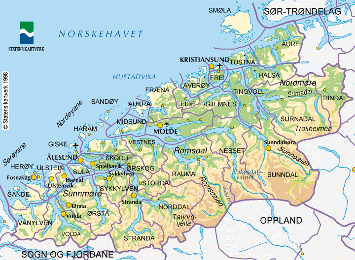 Vedlegg 7: Kart over Møre og Romsdal fylke og Møre
