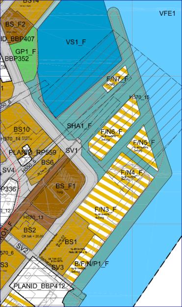 4.3. Sone 3 Sentrum Samlet konsekvens av tiltak i havnealternativ 1 Sone 3, Havnegata er avgrenset mot sone 2 langsmed dampskipskaia i vest og ut fra Larsneset til sone 5 i østlig del.