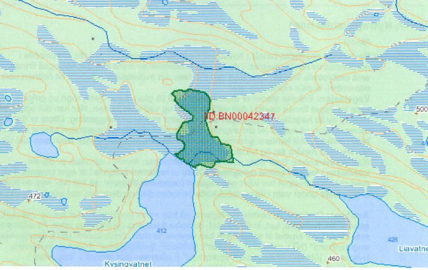 Lok. nr. 526 Kysingvatnet N Lokaliteten er beskrevet av Oldervik et al.