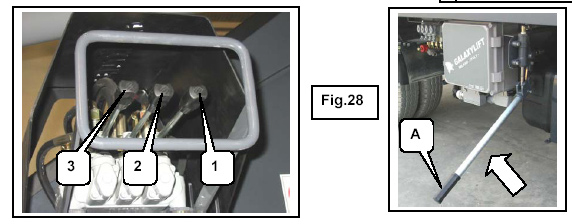 Slå av kraftuttak inne i bilens kabin. Hvis noen indikatorlys fortsatt er på, sjekk at kraftuttak er frakoblet og at støttebein er tilbake i riktig posisjon. 5.1.
