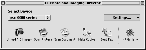 kapittel 1 hp psc-oversikt Dobbeltklikk på aliaset HP Photo and Imaging Director (HP Foto- og bildedirigent) på skrivebordet.