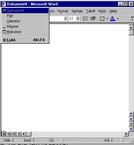 8 Åttende trinn 8.1 Windows 8.1.1 Maksimering av skjermbilder Hvis vinduet er lite, løser seende "problemet" med å få fram skjermbildet ved å bruke musa på rullefeltene.