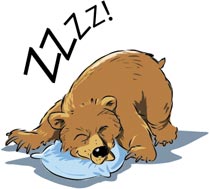 Bjørnen sover, bjørnen sover, i sitt lune hi.