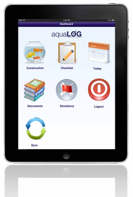 AquaLog på ipad Ta bilde med ipaden! Du kan registrere data i AquaLog med ipad eller PC. Data overføres inn i AquaLog databasen via WiFi med automatisk synkronisering.