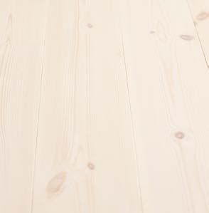 skruer Endepløyd og nedtørket til 8 % Furu hvitlasert heltregulv 20 x 142 mm heltre gulvbord Behandlet med