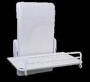 Nivano- / CTM stellebord Nivano Stellebord Nivano veggmontert stellebord leveres standard med dusjleie som kan kompletteres med stellematte, eller vannoppsamlerkar ved behov.