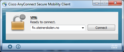 Finn programmet Cisco AnyConnect Secure under