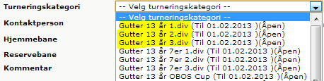 Ja, for enkelte årsklasser må man velge den divisjonen man selv tror laget hører best hjemme i.