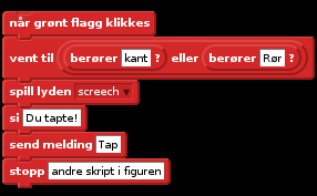 1. Klikk på Rør og legg til dette skriptet: Test prosjektet ditt Klikk det grønne flagget: