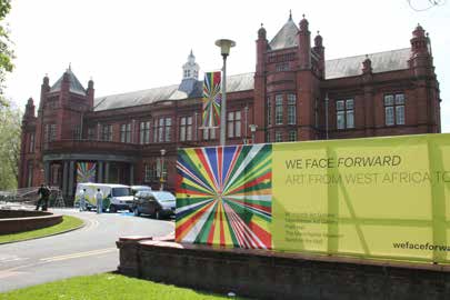 We face forward - en utstilling av vestafrikansk samtidskunst ble vist ved Whitworth Art Gallery, Manchester Museum og Manchester Art Museum.