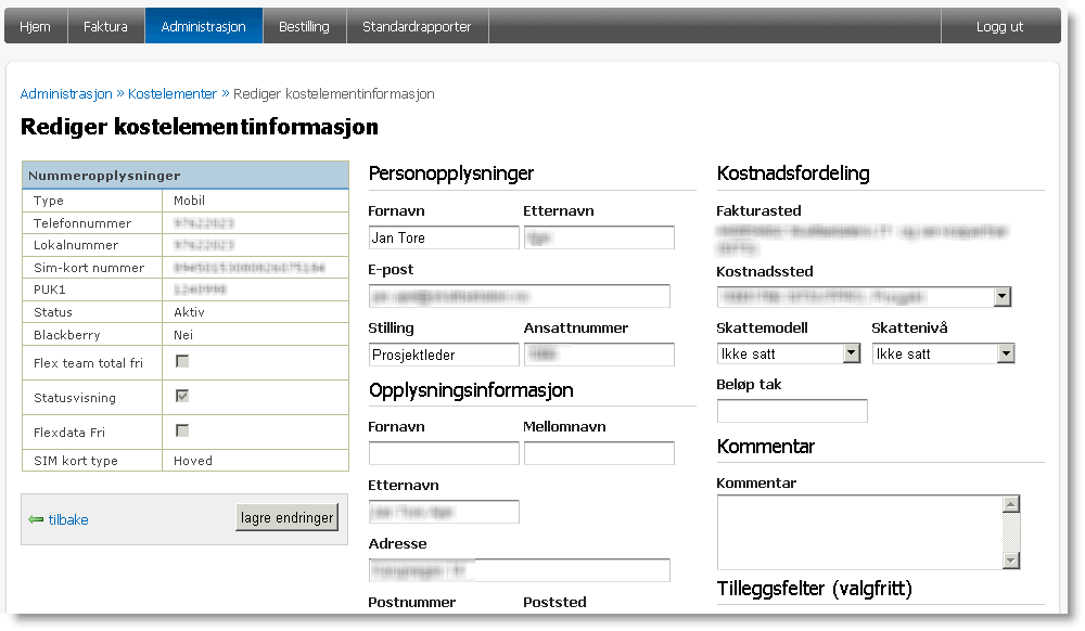 2.2. Administrasjn Invice Online gir deg tilgang til å redigere ditt ppsett av: - Brukere - Kstnadssteder - Attestasjnsasvarlige (kmmer) - Angi private prduktgrupper I avsnittene under beskriver vi