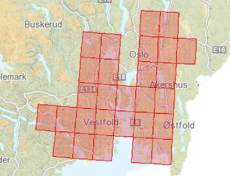 utbredelse av datasettet Dekningskart