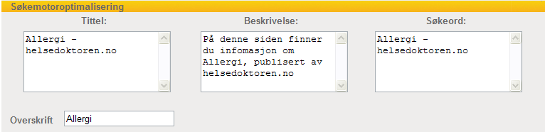 siden som en kladd og vil ikke være tilgjengelig på siden. NB! Undersider av en side som er satt inaktiv, vil heller ikke vises, og man kan ikke legge til undersider av en inaktiv side.