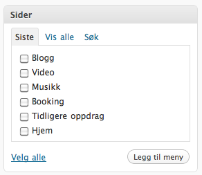 Dette fungerer etter dra-og-slipp metoden, det vil si at du drar elementer fra Tilgjengelige Widgets til dropdownmenyene til høyre.