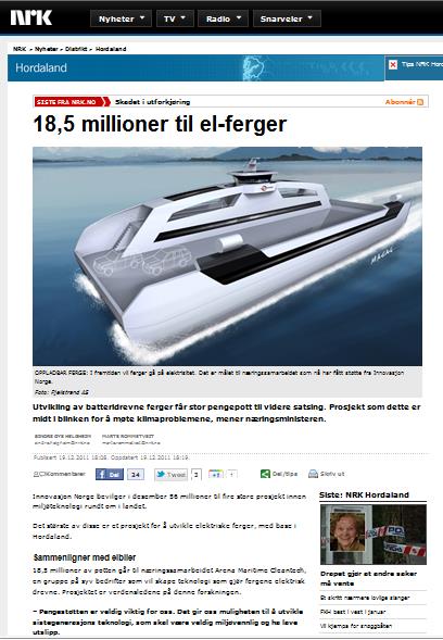 Næringsklyngen ARENA Maritime Cleantech fikk 28millioner kroner Hvor 6