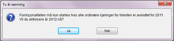 1. Installere årsoppgjørsversjonen 5.11.