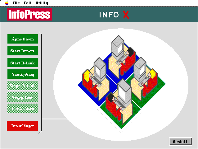 Hovedmenyen Info-X.Hovedmenyen. Knapper Med denne knapprekken styrer du bruken av Info-X.