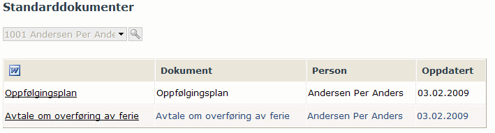 For vanlige brukere 2. Hvis du vil se på en lønnsslipp klikker du på linken under PDF ikonet.