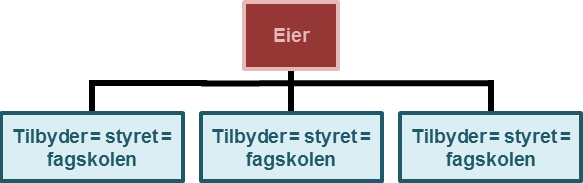 Noen av de fylkeskommunale fagskolene har også valgt å organisere seg med et styre for hver fagskole.