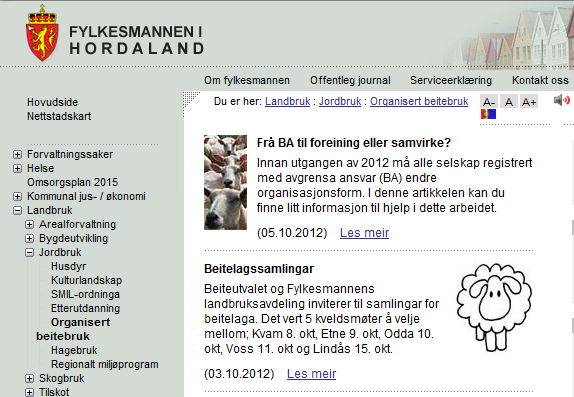 Info om organisert beitebruk på nett: www.fylkesmannen.