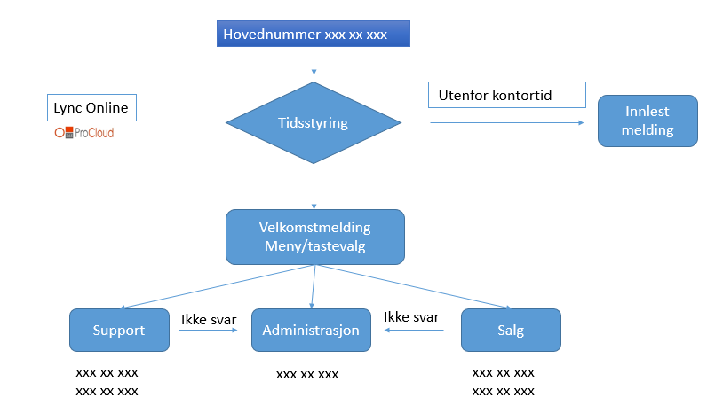 LØSNINGSSKISSE OVER TJENESTER SOM TILBYS Skissen viser et eksempel.