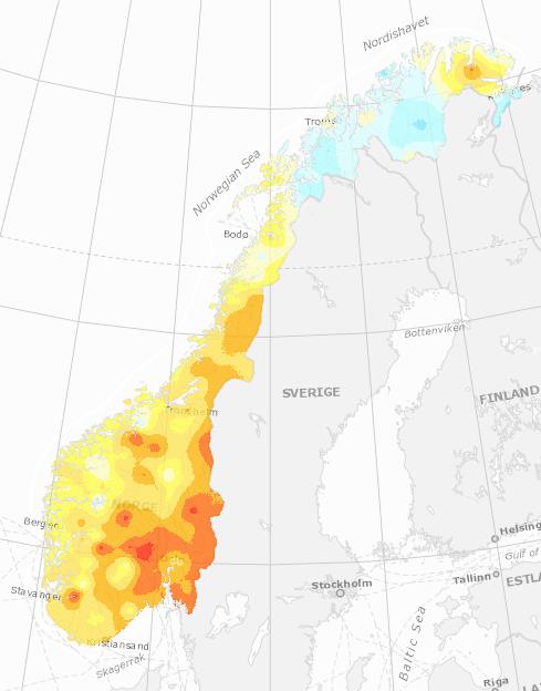 Temperatur Januar Februar Mars Kilde: met.